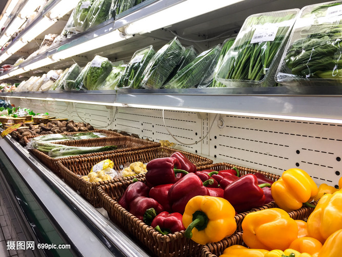 超市过年期间农副食品采购有机食品货架